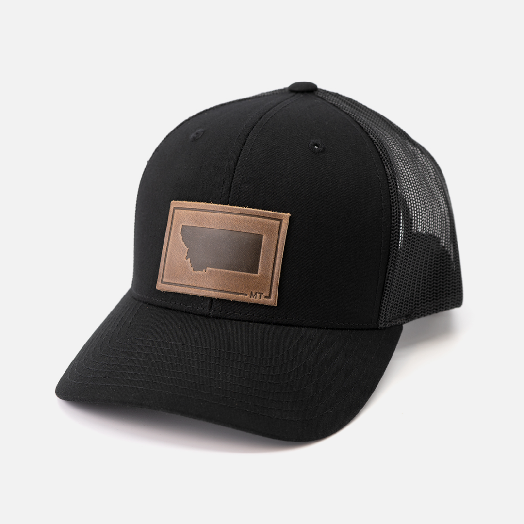 Montana Cut Out - Leather Patch Hat