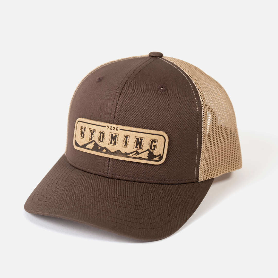 Wyoming Cowboys Leather Patch Hat – Brown/Khaki