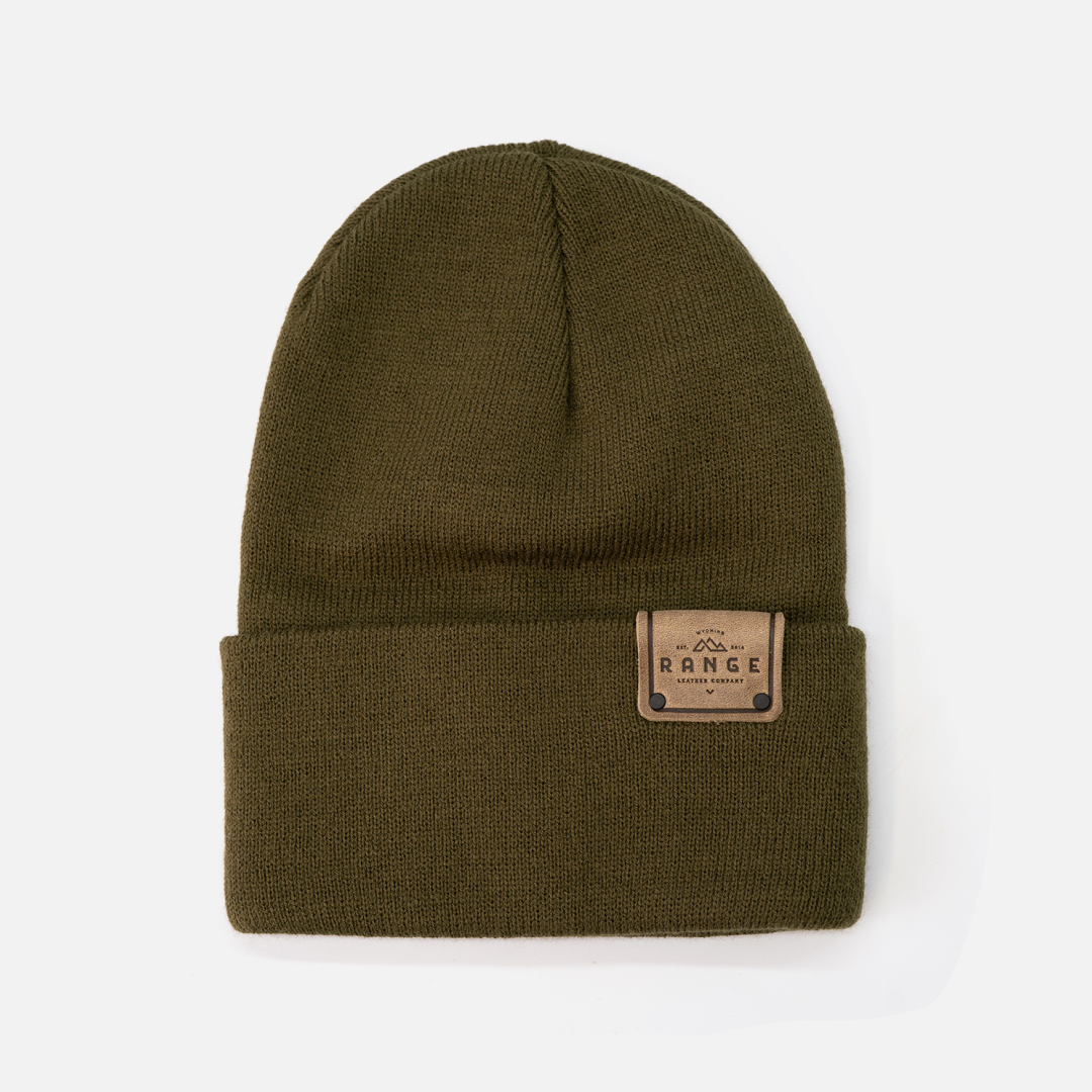 Range Leather Knit Beanie